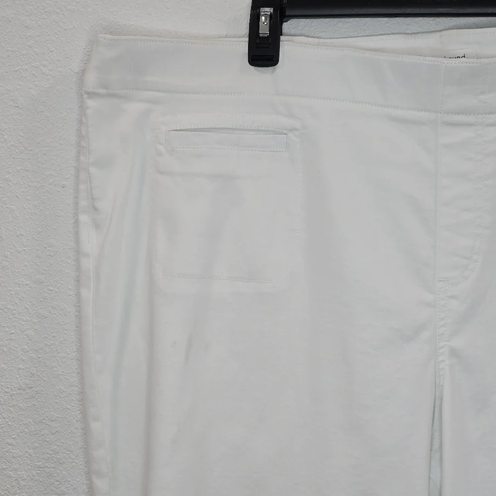 Westbound Womens  High Rise Skinni White Summer Cropped Pants  Size 24W - Picture 4 of 16